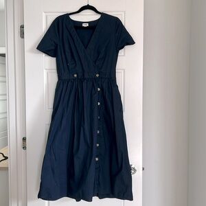 J crew button dress